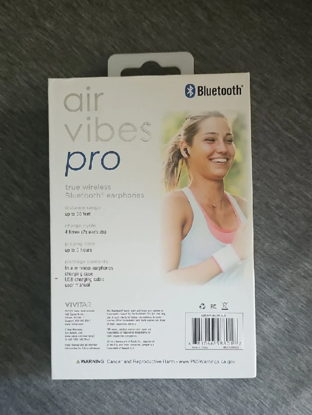 Vivitar Air Vibes Pro True Wireless Earbuds - Black